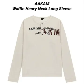 AAKAM Waffle Henry Neck Long Sleeve