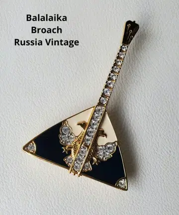 러시아 빈티지 Balalaika 장미 브로치 주얼리
