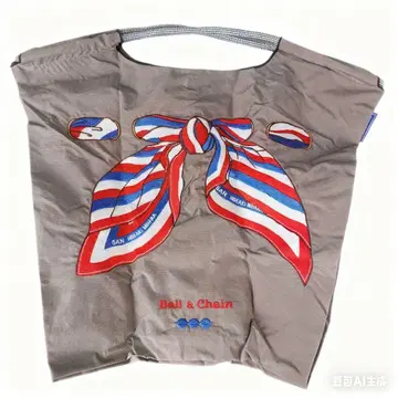 미사용 Bali & Chain 리본 자수 토트백