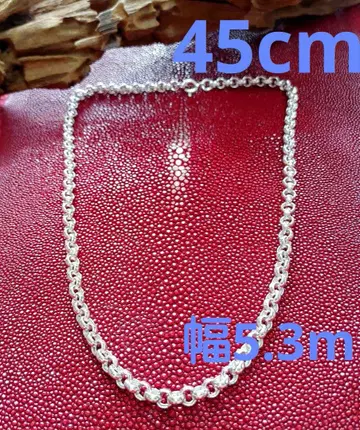 와이드 45cm 폭 5.3mm 로로 체인 silver925 새상품
