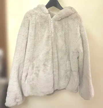 허니즈 인조 모피 블루종 L 베이지