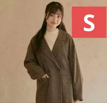 [ 미사용 새상품 ] 시마무라 choco 체크 자켓 S