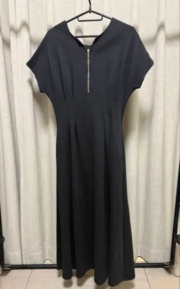 허리 턱 원피스 2way 반팔 롱