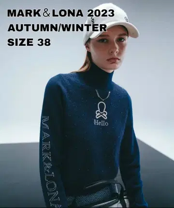 새상품급 마크앤로나 23년 가을/겨울 긴팔 니트, 스웨터 네이비
