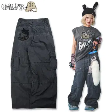 GALFY 그레이 카고 팬츠