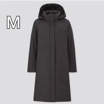 유니클로 하이브리드 다운 코트 블랙 M