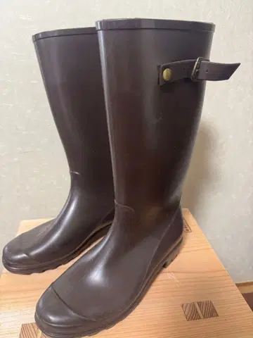 브라운 카모플라쥬 내부 레인부츠