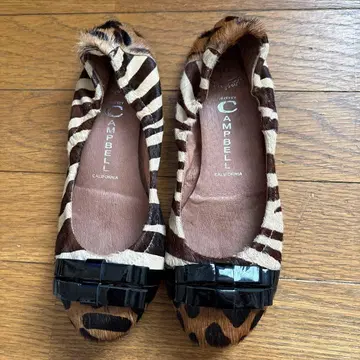 CAMPBELL 제브라 패턴 발레 슈즈