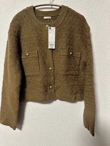 GU 크롭 가디건 카멜