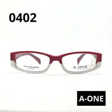 A-ONE 핸드메이드 아세테이트 안경 레드 0402