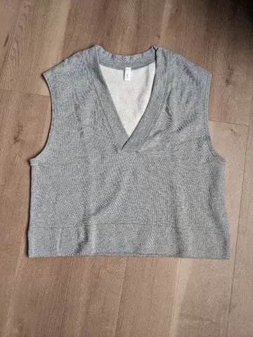 PITE 그레이 V넥 슬리브리스 베스트