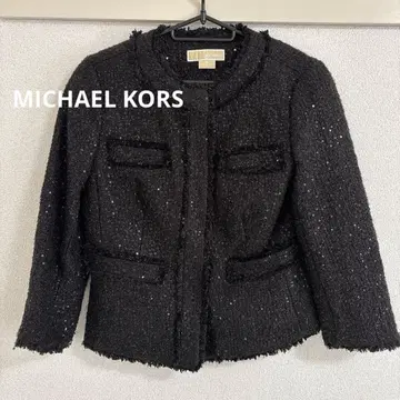MICHAEL KORS 블랙 노카라 자켓 사이즈 2