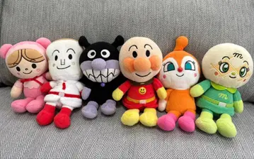 호빵맨 봉제 인형 6개 세트