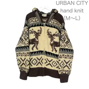 URBAN CITY 손뜨개질 가디건 M~L 빈티지
