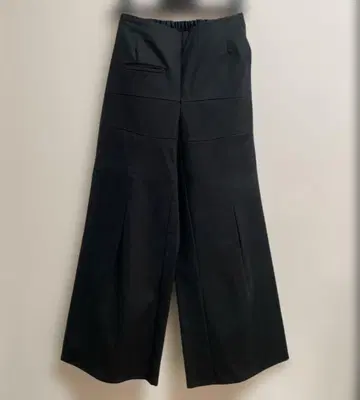 NAVY.WO 코튼 세미 플레어 팬츠 블랙 사이즈 1