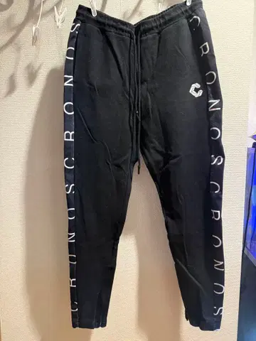 CRONOS 블랙 조거 팬츠