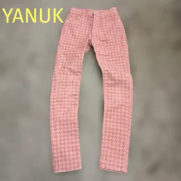 야누크 하운드투스 체크 코듀로이 스키니 팬츠 핑크 26
