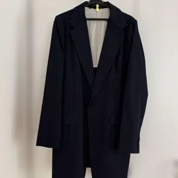 y's 네이비 스트라이프 테일러드 자켓