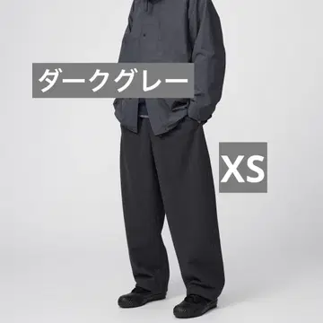 25AW 유니클로 유 브러쉬드 맨투맨 와이드 팬츠 다크 그레이 XS