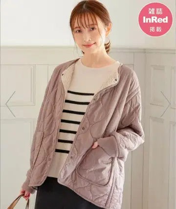 [ 컨디션 최상 ] 이카 퀼트 보아 리버서블 블루종 L 마젠타