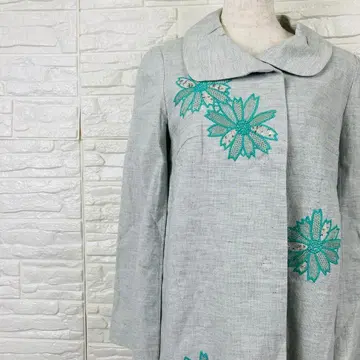 토카 TOCCA 스프링 코트 꽃무늬 자수 라이트 블루 [ 21-69 ]