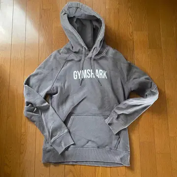 GYMSHARK 그레이 후드 부착 후드티 M