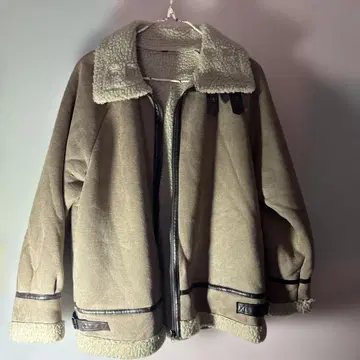 보아 옷깃 브라운 플리스 자켓