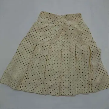 모스키노 도트 무늬 플레어 스커트 베이지 계열 9호