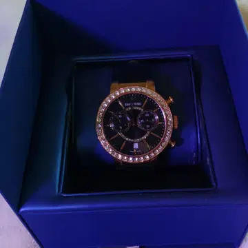 SWAROVSKI 아날로그 손목시계 골드/블랙