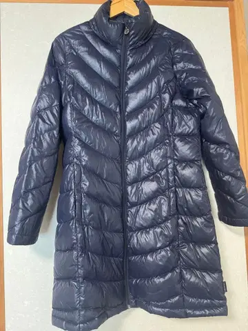 캘빈클라인 네이비 퀼팅 다운 자켓 롱 기장