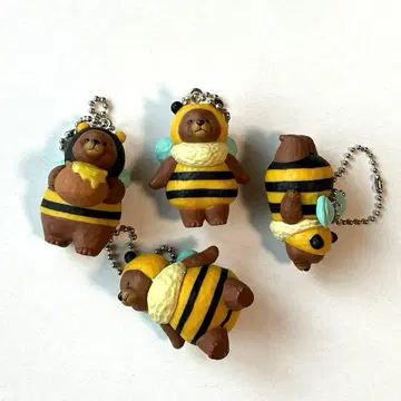 나무 조각 벌 곰돌이 4점