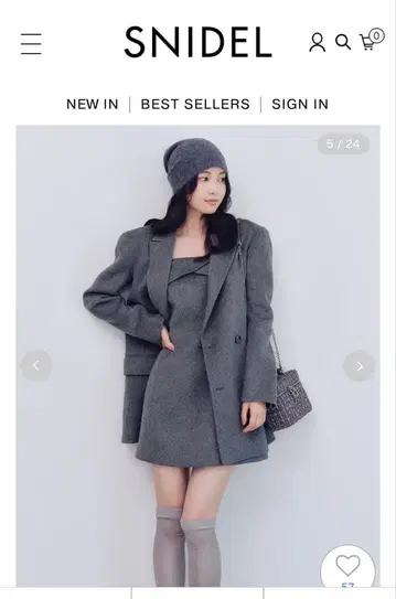 SNIDEL 25AW 신상 테일러 리버 자켓