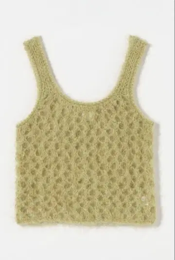 6(ROKU) 모헤어 울 탱크탑 니트 LIME