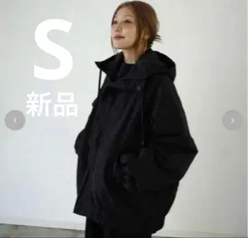 시마무라 hideka 나일론 충전솜 블루종 블랙 새상품 S