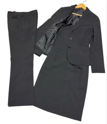 여성 수트 3세트 11호 블랙 x 핀스트라이프