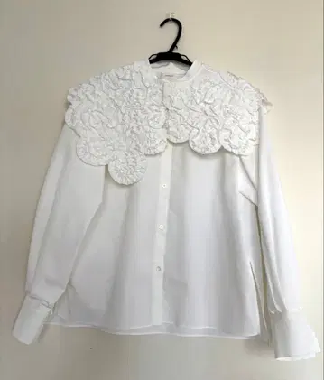 shirocon 휘핑 컬러 블라우스 요리 시로콘 프릴 밴드 카라