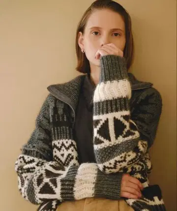 BEAUTY&YOUTH 알파카 블렌드 코위찬 가디건