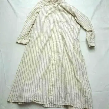 보스턴 나인 스트라이프 코튼 셔츠 원피스 베이지 계열 사이즈 2
