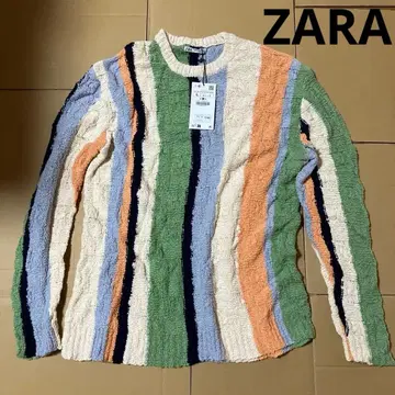 새상품 ZARA 스트라이프 패턴 L 사이즈 니트 스웨터