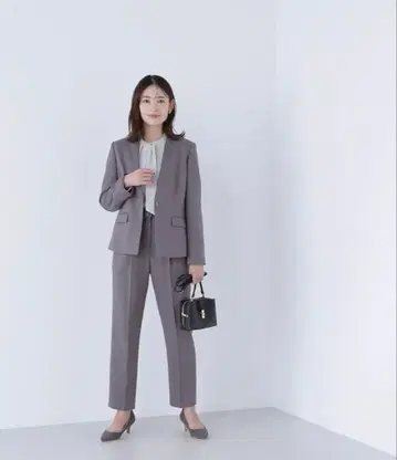 울 스티드 라이크 트윌 SETUP 테이퍼드 팬츠 그레이