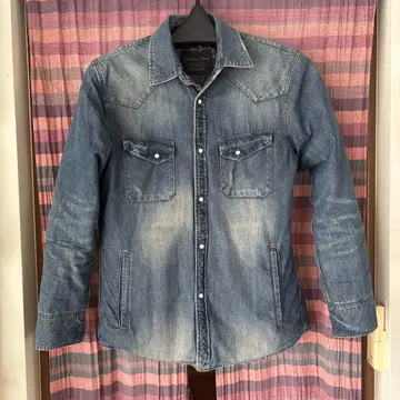 나노 유니버스 니시카와 다운 콜라보 다운 데님 셔츠