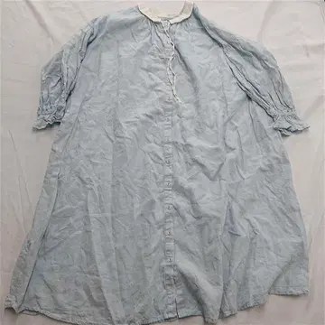 사만사 모스모스 밴드 카라 셔츠 원피스 F 사이즈 블루 계열