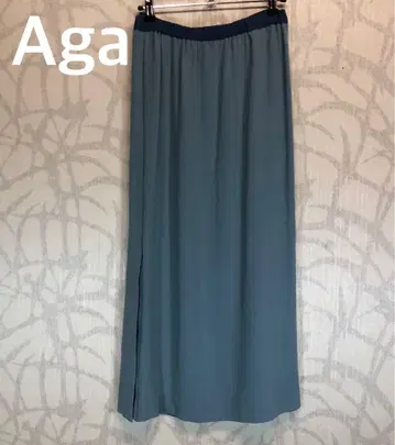 택 포함 새상품 아가 Aga 민트색 플레어 스커트 정가 13000엔 R
