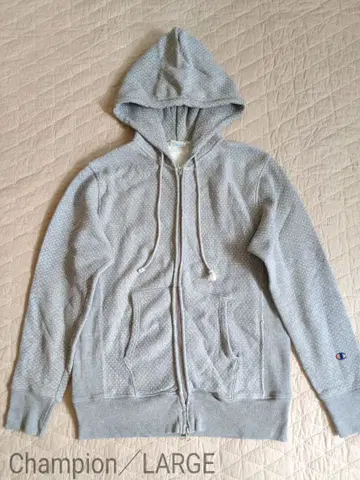 챔피온 리버스 위브 풀 집업 후드티 도트 무늬 L 사이즈 파랑 택