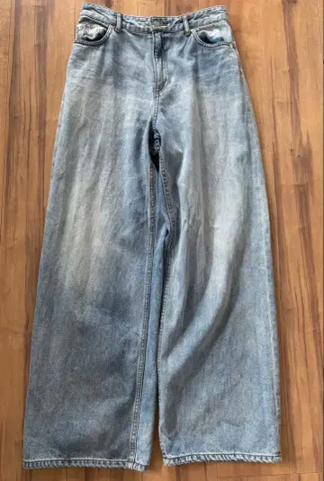 드레 스테 빈티지 가공 와이드 데님 36