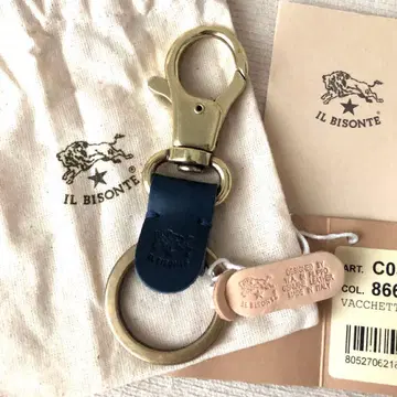 새상품 일비종떼 IL BISONTE 키링 네이비 블루