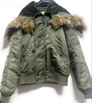 AVIREX N-2B 플라이트 자켓 짧은 기장 올리브 그린 퍼 포함