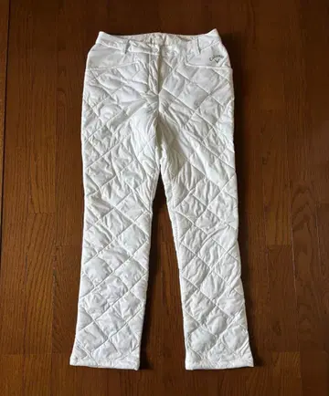 캘러웨이 여성용 골프 팬츠 화이트 퀼팅 M