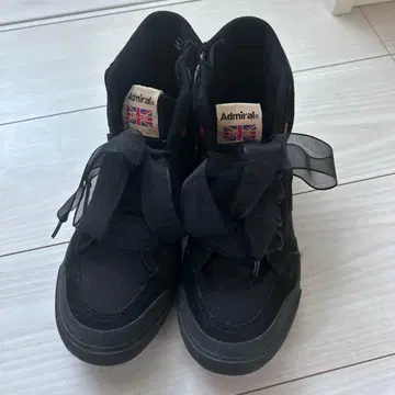 Admiral 블랙 하이컷 스니커즈