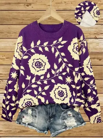 넉넉한 사이즈의 귀여운 스웨터 XL